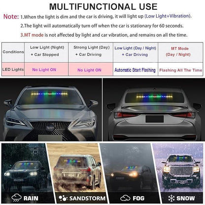 Solar Powered Wireless Foldable Road Safety Signal For Car